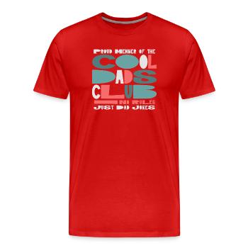 Cool Dads Club - Papa Vatertag Geschenk - Männer Premium Bio T-Shirt - Rot - Vorne - Damien (186cm)