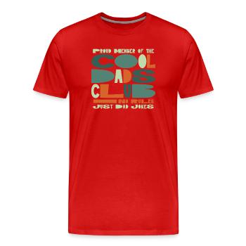 Cool Dads Club - Papa Vatertag Geschenk - Männer Premium Bio T-Shirt - Rot - Vorne - Damien (186cm)