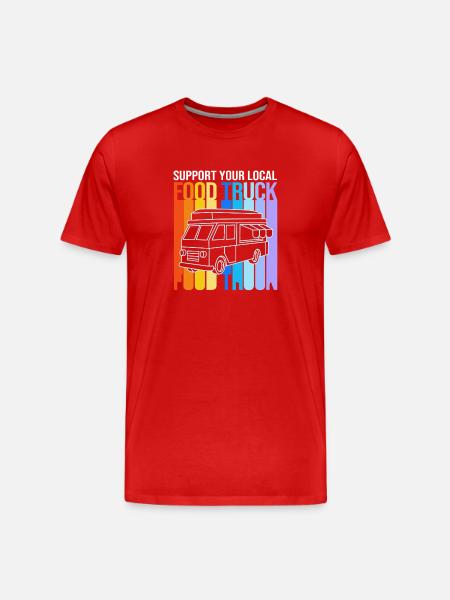 Snack Food Truck - Men's Premium Organic T-Shirt - red