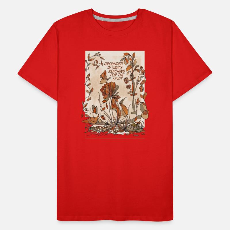 Ancrée dans la grâce, une flore en quête de lumière T-shirt bio Premium Homme