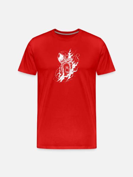 Astronaut between stardust and eternity - Men's Premium Organic T-Shirt - red