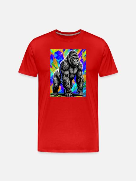 gorille - T-shirt bio Premium Homme - rouge