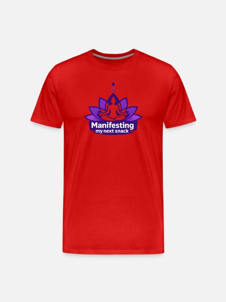 Manifesting my next snack - Men's Premium Organic T-Shirt - red