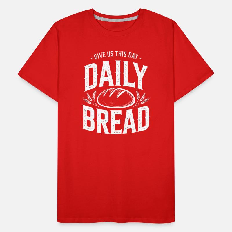 Logo typographique Daily Bread Bold T-shirt bio Premium Homme