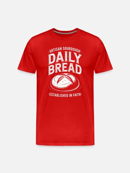 Daily Bread Sourdough Faith - Men's Premium Organic T-Shirt - red