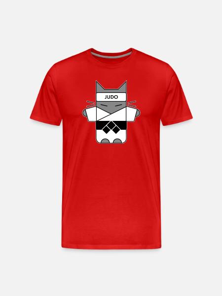 Judo Cat - T-shirt bio Premium Homme - rouge