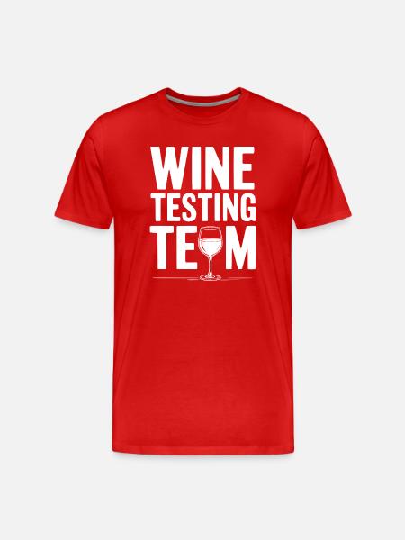 Wine Testing Team - Men's Premium Organic T-Shirt - red