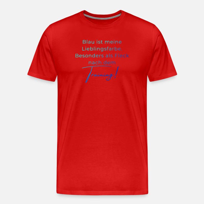 Voltigieren Training: Lustiger Volti Spruch - Männer Premium Bio T-Shirt - Rot