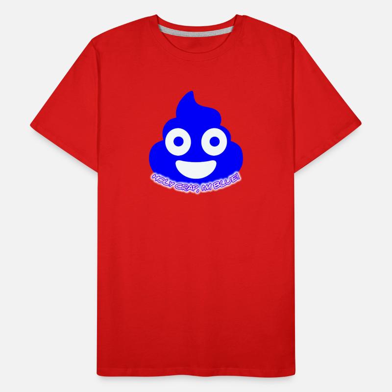 Blue Poop Glow Männer Premium Bio T-Shirt
