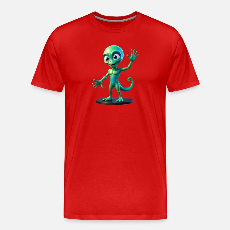 Éclaireur Galactique Émeraude - T-shirt bio Premium Homme - rouge