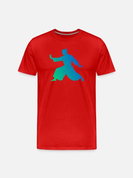 Idée cadeau d’autodéfense pour l’examen d’Aïkido - T-shirt bio Premium Homme - rouge