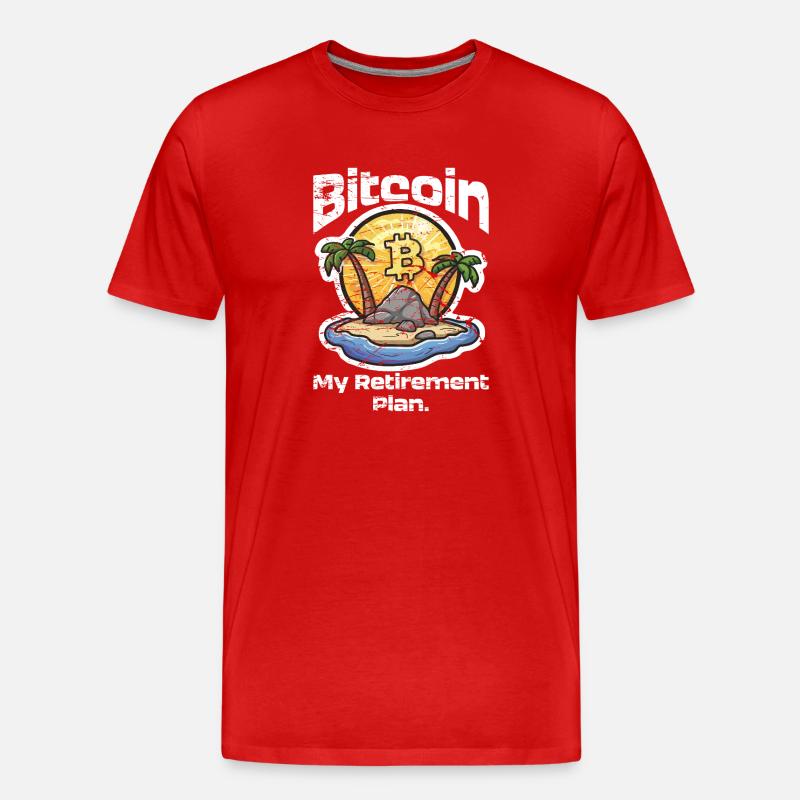 Planifier Bitcoin - T-shirt bio Premium Homme - rouge