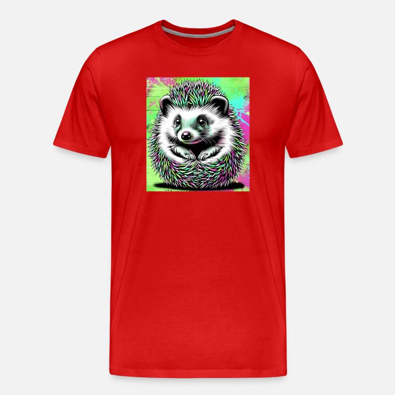 hérisson - T-shirt bio Premium Homme - rouge