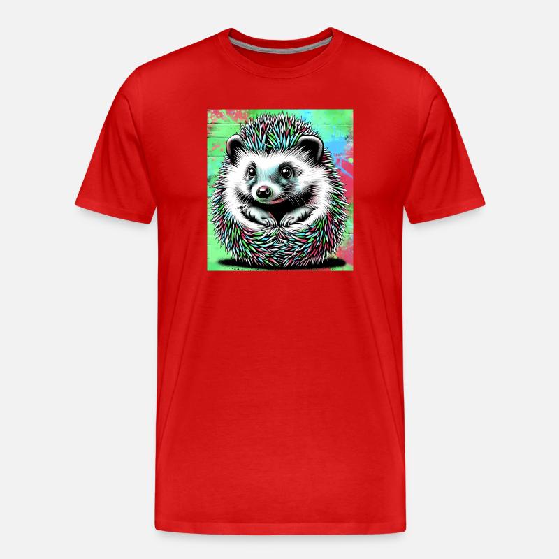 hérisson - T-shirt bio Premium Homme - rouge