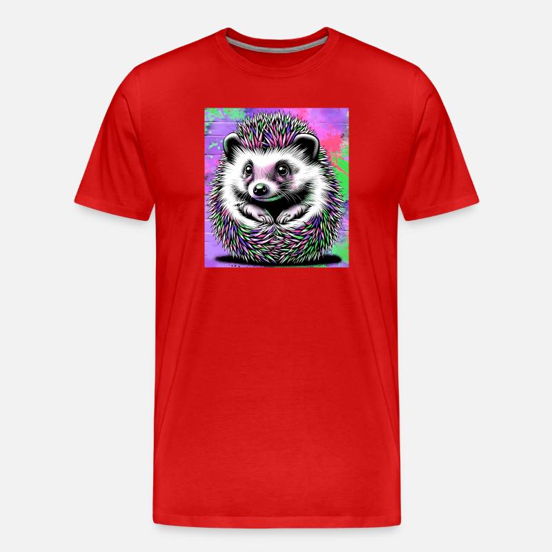 hérisson - T-shirt bio Premium Homme - rouge