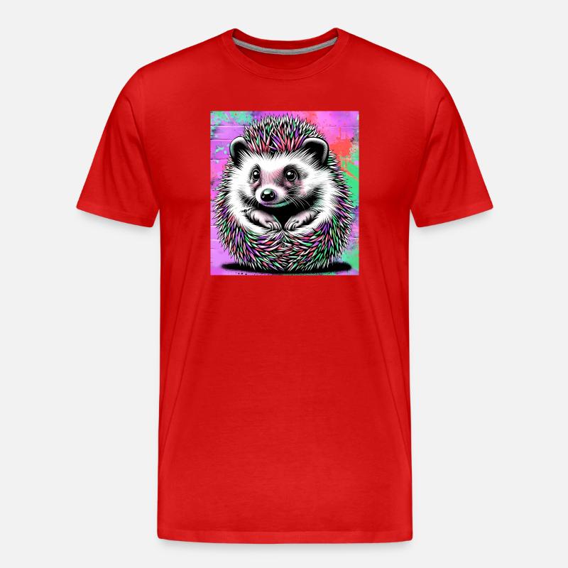 hérisson - T-shirt bio Premium Homme - rouge