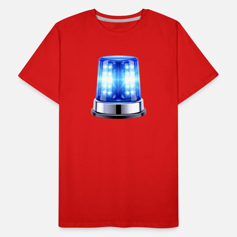 Blue Light Siren Hyper Realistic Men's Premium Organic T-Shirt