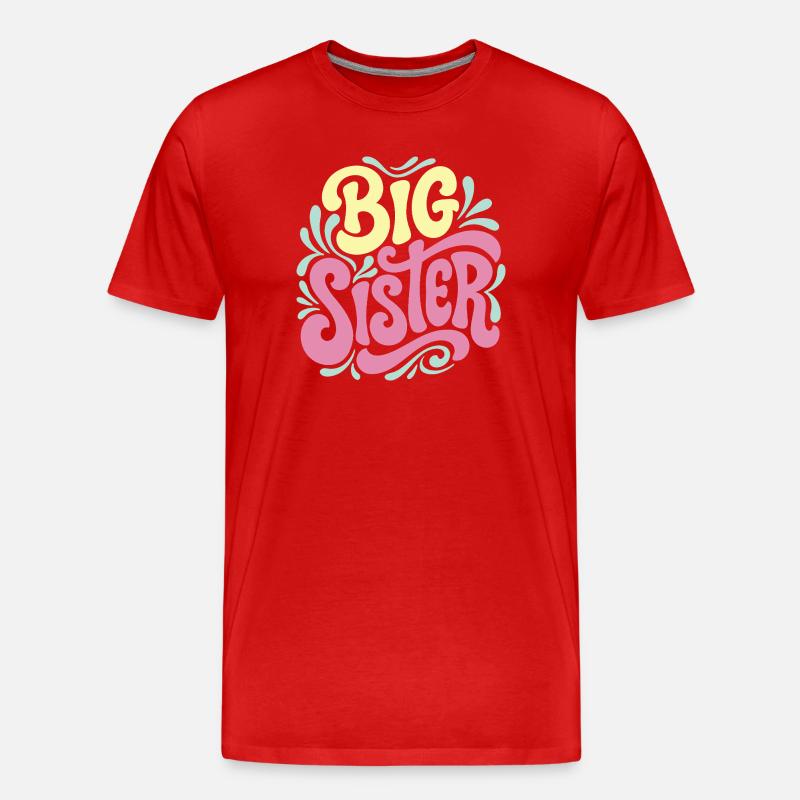 Große Schwester-Feier - Männer Premium Bio T-Shirt - Rot