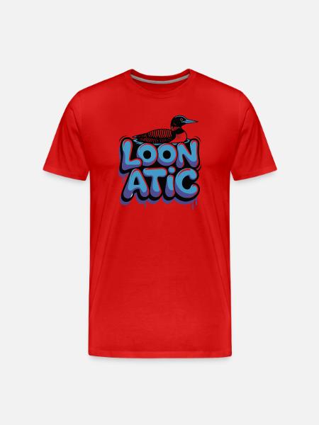 Loon Waterfowl Loonatic - Men's Premium Organic T-Shirt - red