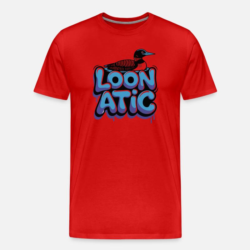 Eistaucher Wasservogel Loonatic - Männer Premium Bio T-Shirt - Rot