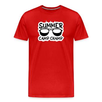 Summer Camp Champ Lustig Kinder Outdoor Abenteuer - Männer Premium Bio T-Shirt - Rot - Vorne - Damien (186cm)
