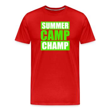 Summer Camp Champ Lustig Kinder Outdoor Abenteuer - Männer Premium Bio T-Shirt - Rot - Vorne - Damien (186cm)