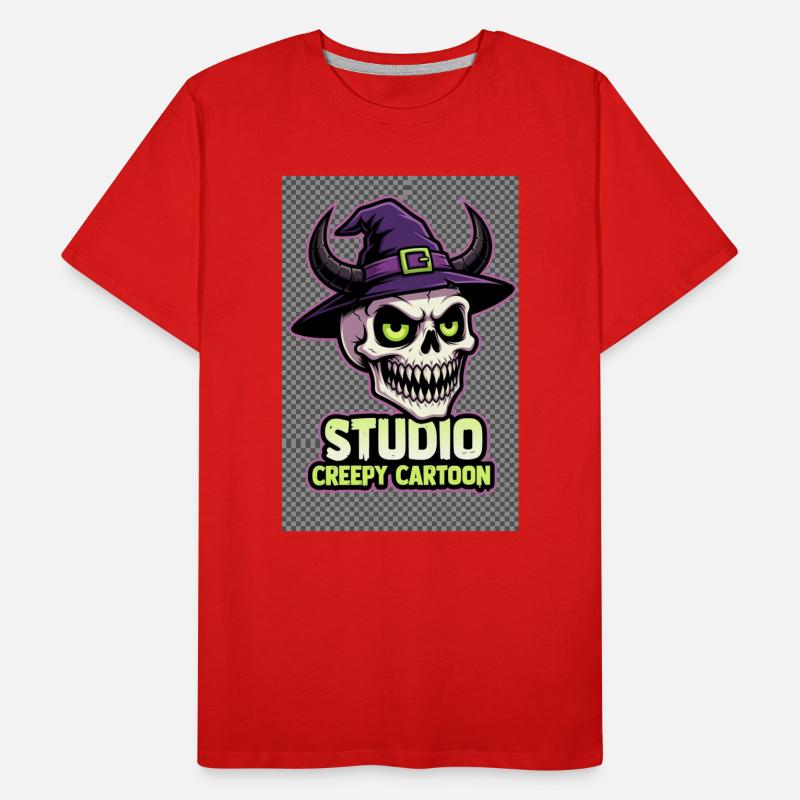 Studio Creepy Cartoon Logo Männer Premium Bio T-Shirt