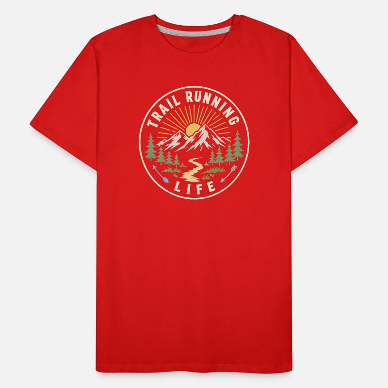 Trailrunning-Leben Männer Premium Bio T-Shirt