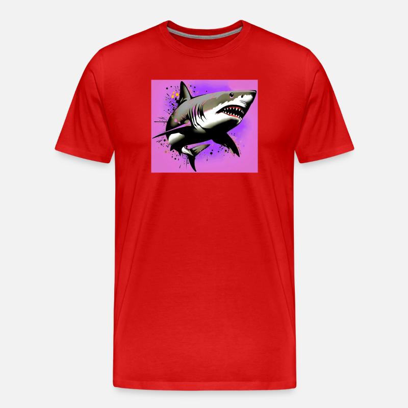 Requin - T-shirt bio Premium Homme - rouge