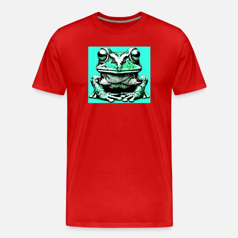 Frosch - Männer Premium Bio T-Shirt - Rot