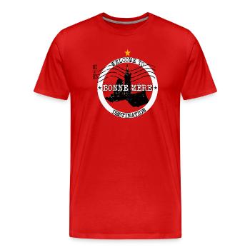 Destination Bonne Mère Marseille - Men's Premium Organic T-Shirt - red - Front - Damien (186cm)