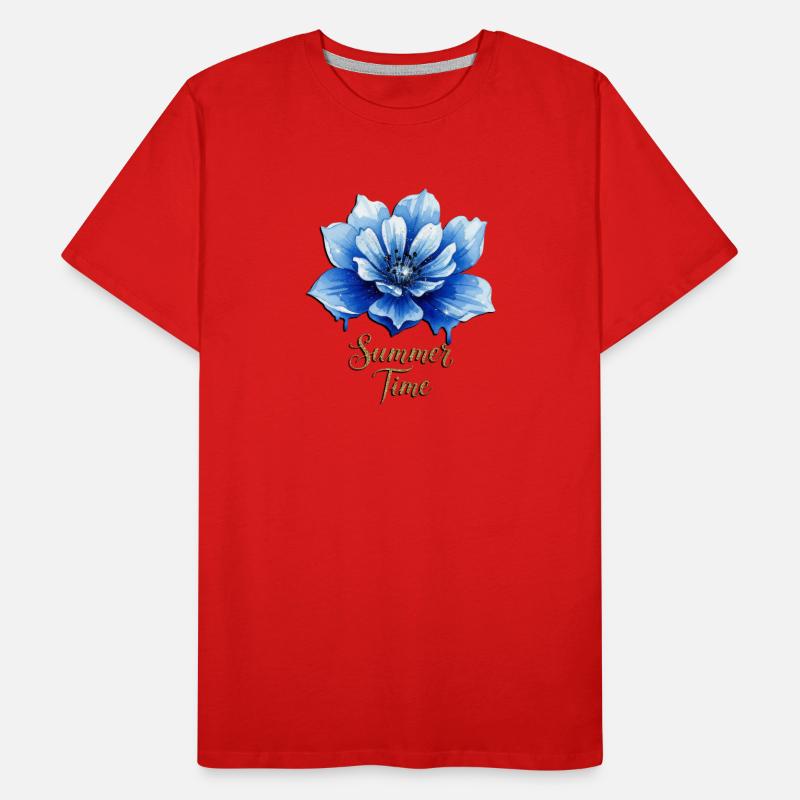 Blue Blossom – Heure avancée T-shirt bio Premium Homme
