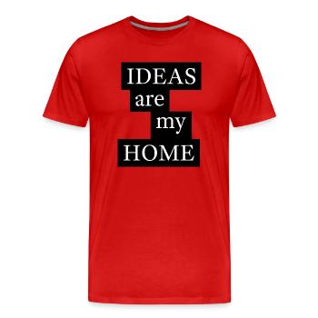 IDEAS are my HOME - Männer Premium Bio T-Shirt - Rot - Vorne - Damien (186cm)