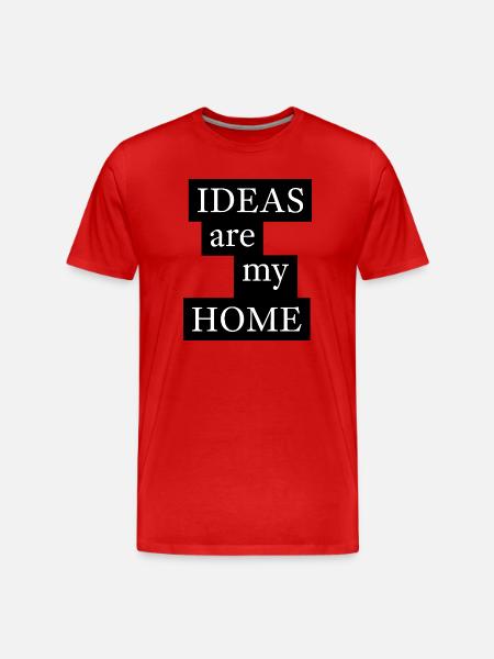 IDEAS are my HOME - Männer Premium Bio T-Shirt - Rot