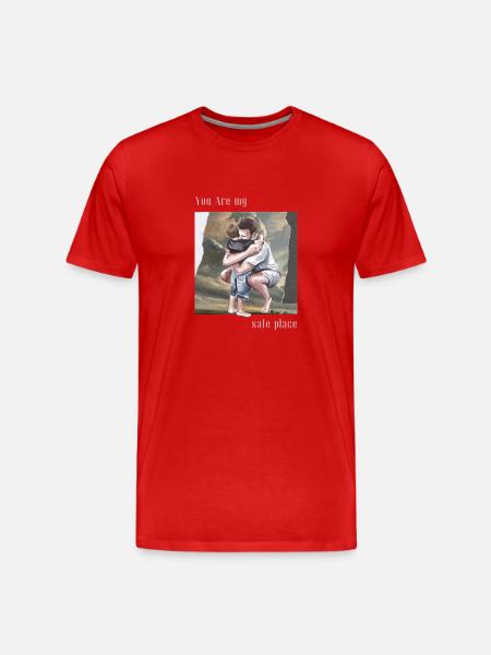 You Are My Safe Place Hug - Men's Premium Organic T-Shirt - red