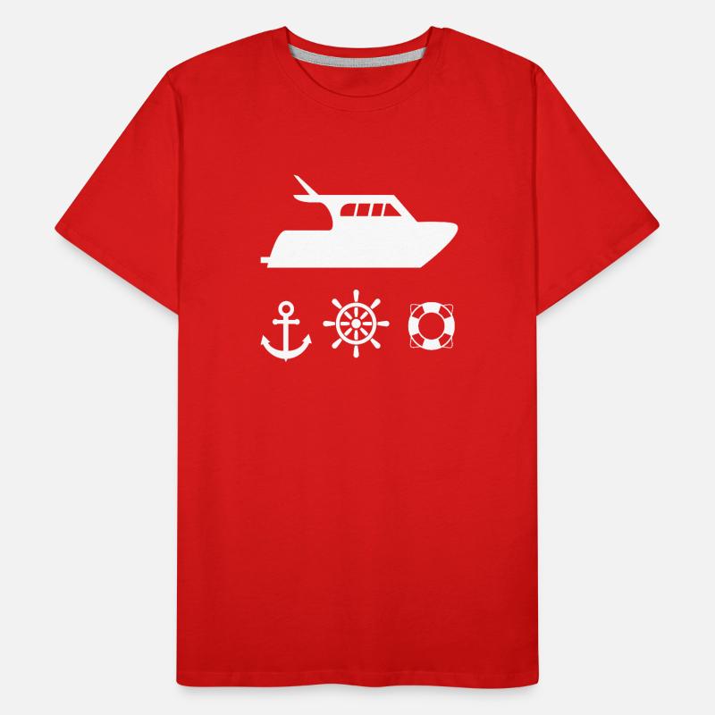 Motorboot Männer Premium Bio T-Shirt