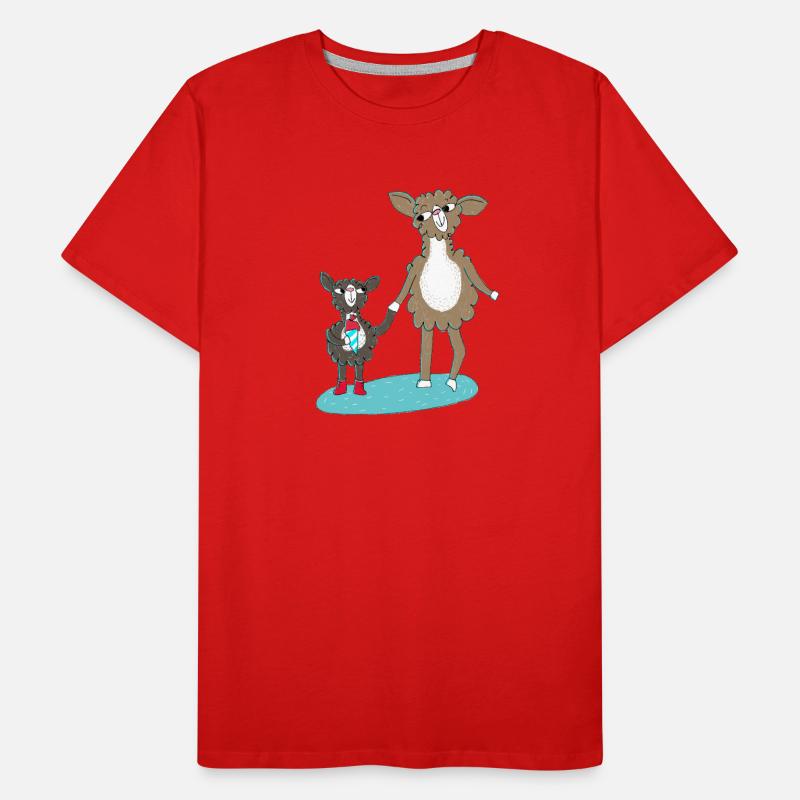 Lama Einschulung Männer Premium Bio T-Shirt
