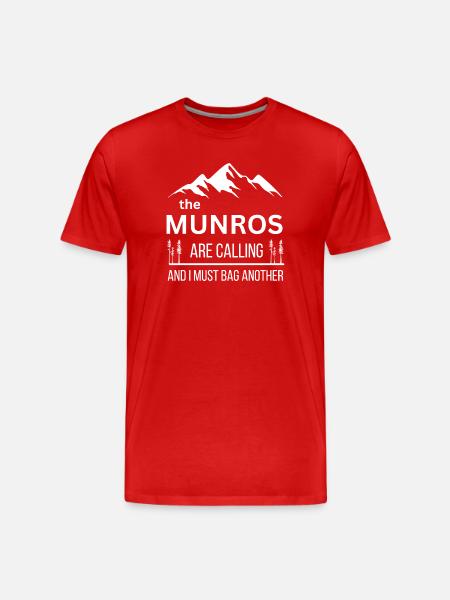 Munro Bagging Berg Scottish Highlands Mountain - Men's Premium Organic T-Shirt - red