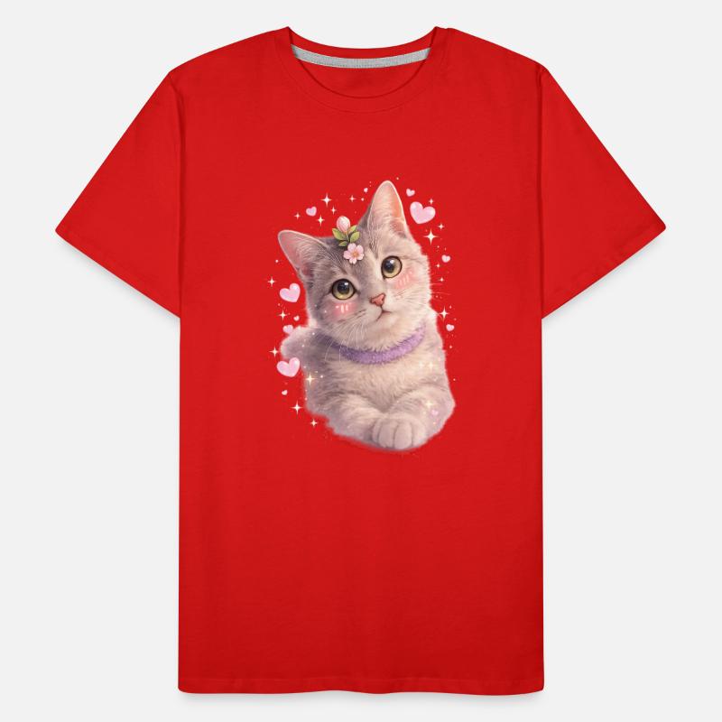 Blütiges Kätzchen Männer Premium Bio T-Shirt