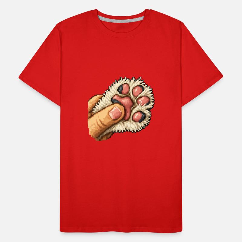 Fluffy Paw Squeeze Men's Premium Organic T-Shirt