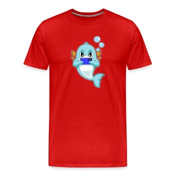 Delfin Gamer Smartphone - T-shirt bio Premium Homme - rouge - Devant - Damien (186cm)