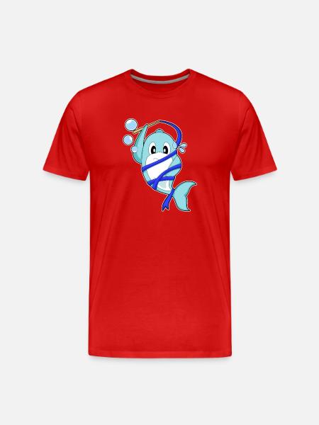 Dolphin Workout Gymnastics Fitness - Men's Premium Organic T-Shirt - red