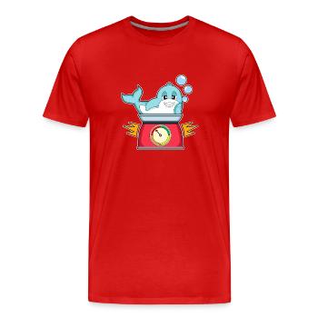 Échelle de cuisine Delfin - T-shirt bio Premium Homme - rouge - Devant - Damien (186cm)