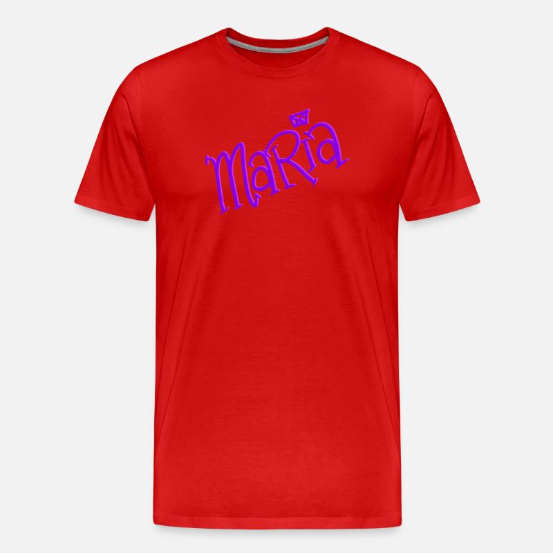 Maria - Männer Premium Bio T-Shirt - Rot