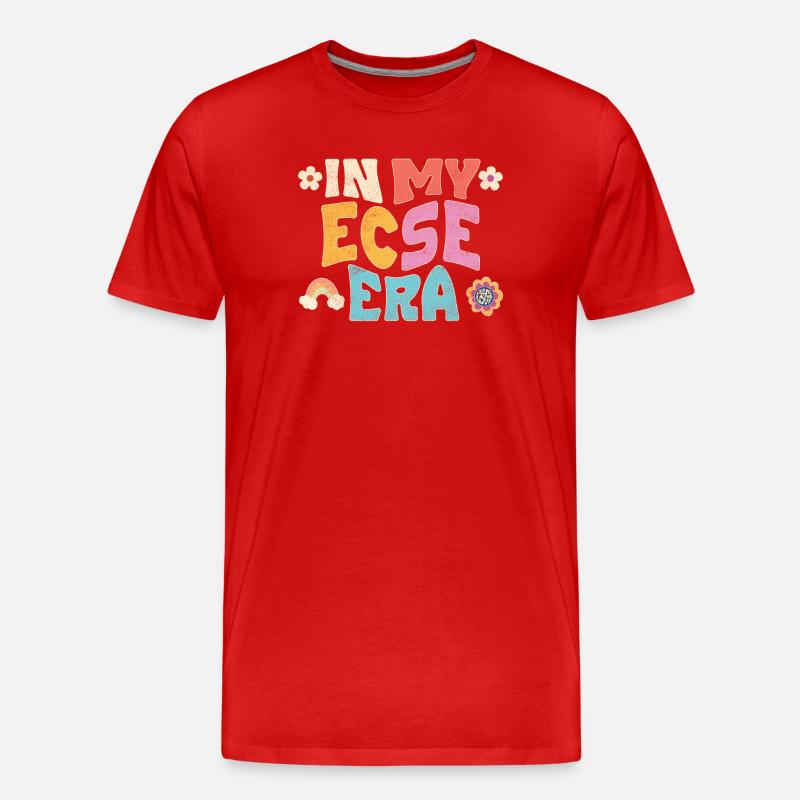 À mon époque ECSE - T-shirt bio Premium Homme - rouge