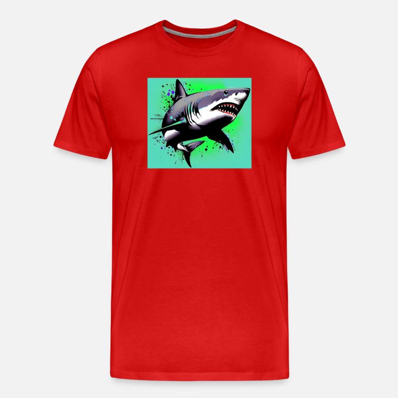Requin - T-shirt bio Premium Homme - rouge