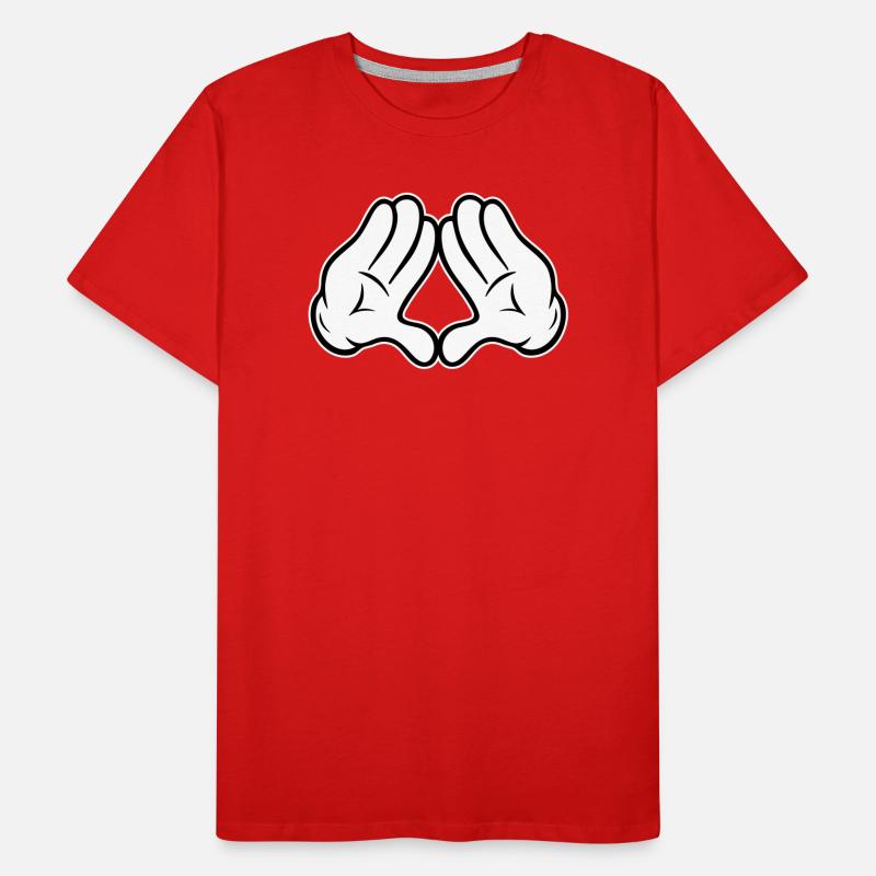 Mains : Pyramide de losange Triangle Losange Style Comic T-shirt bio Premium Homme