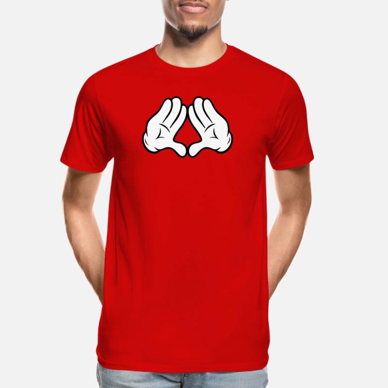 Mains style comique Pyramide Triangle Diamond Diamond T-shirt bio Premium Homme