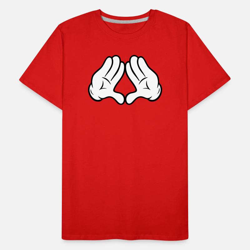 Mains style comique Pyramide Triangle Diamond Diamond T-shirt bio Premium Homme