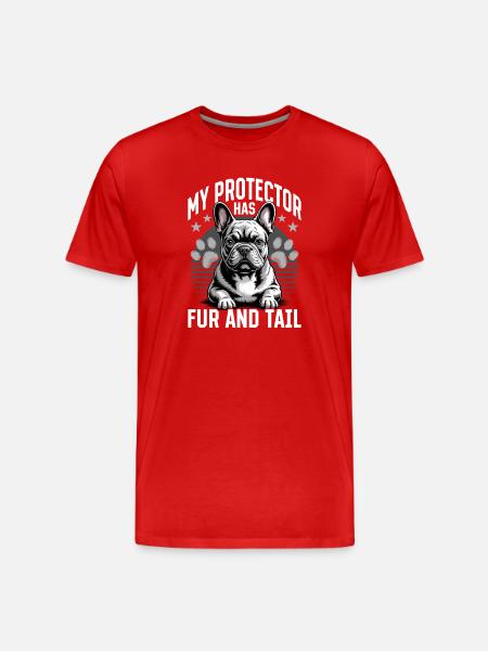 French Bulldog Frenchie Dog Breed - Men's Premium Organic T-Shirt - red